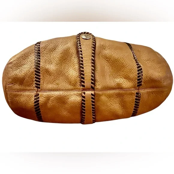Brighton Mesa Camel Leather Bag with Whipstitching - Picture 6 of 11